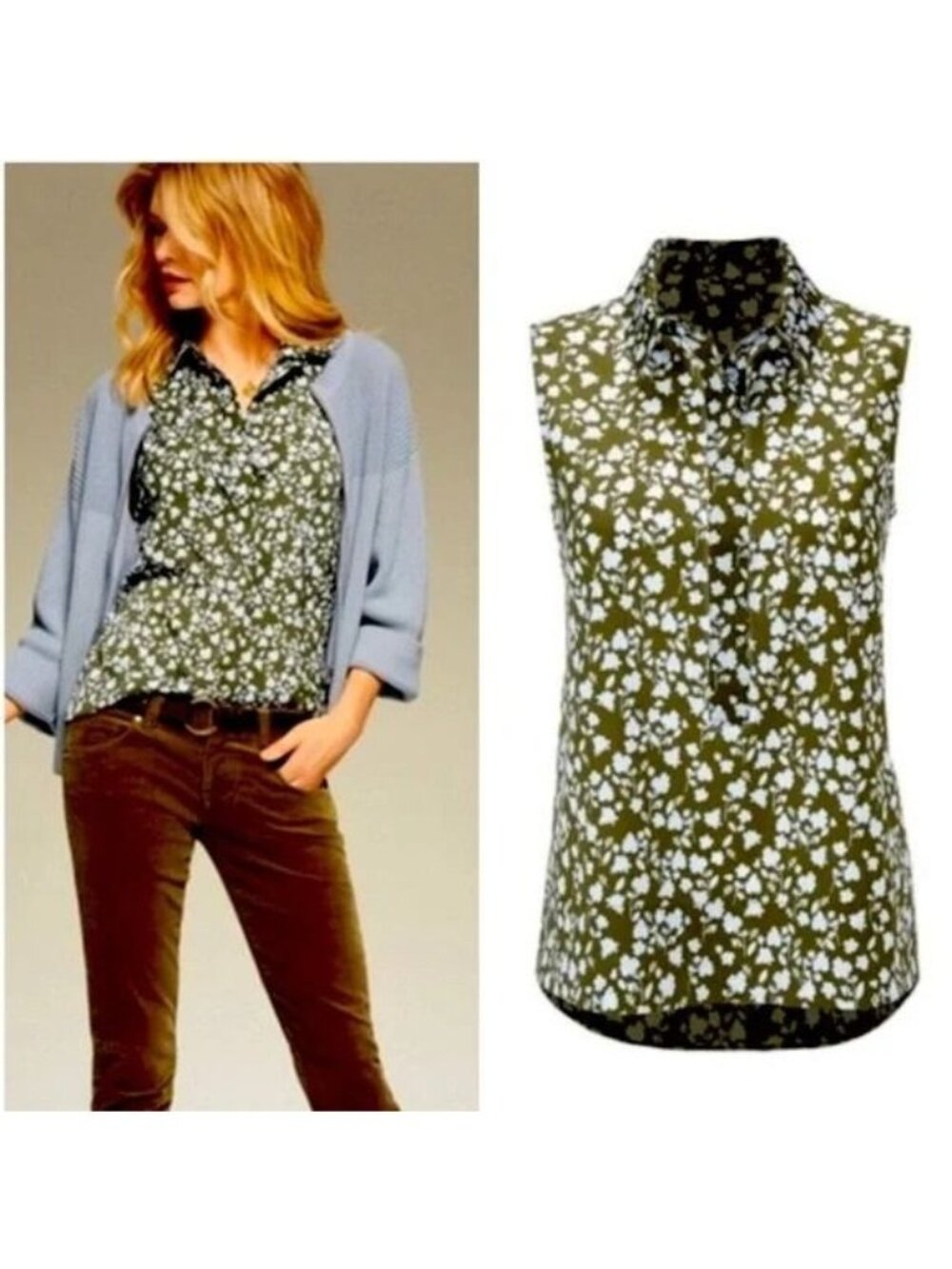 Cabi Keepsake blouse Top #3614 Floral size medium